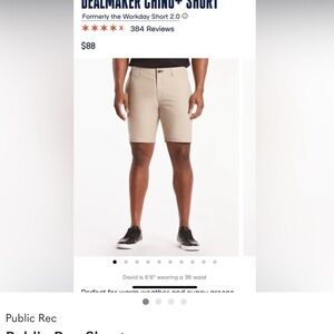 Public Rec Shorts Dealmaker short + chino, 36